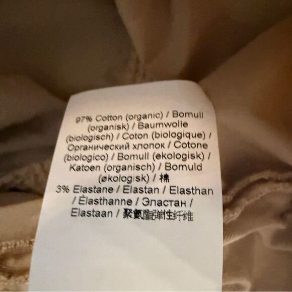 GANNI Washed Canvas Elasticated Curve Pants in Pale Khaki - Picture 8 of 9